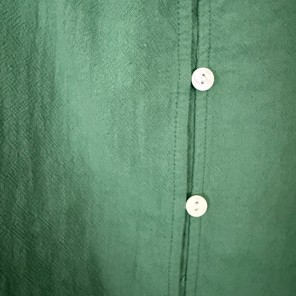 Universal Thread Green Ruffle Sleeve Button Down Short Sundress - Picture 4 of 4